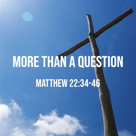 matthew      question god centered life