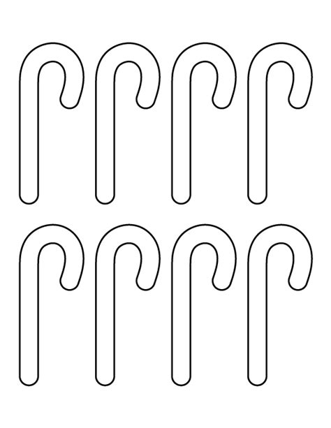 printable small candy cane template
