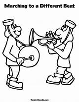 Coloring Pages Marching Band Colouring Popular sketch template