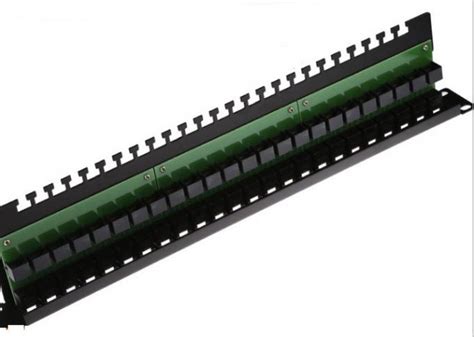 black  port cate patch panel utp unshielded patch panel  networking