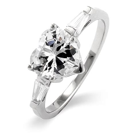 Heart Shaped Cz Sterling Silver Promise Ring Eves Addiction®