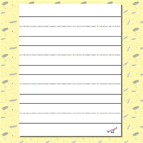 lined writing paper  preschool kindergarten   kidznote