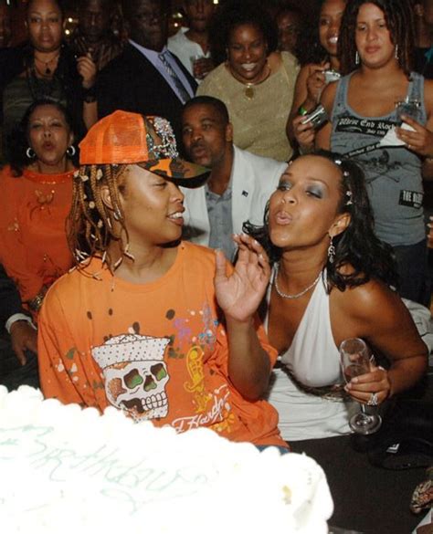 rhymes with snitch celebrity and entertainment news da brat looking crackish at lisaraye s