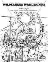 Coloring Wilderness Pages Sunday School Years Israelites Wandering Desert Sharefaith Search sketch template