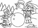 Winter Coloring Snowman Kids Pages Making Sneeuwpop Printable Dd41 Kleurplaten Kleuren Print Bing sketch template