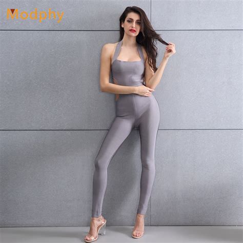 New Women Sexy Busty Hollow Out Sleeveless Bandage Jumpsuit Backless