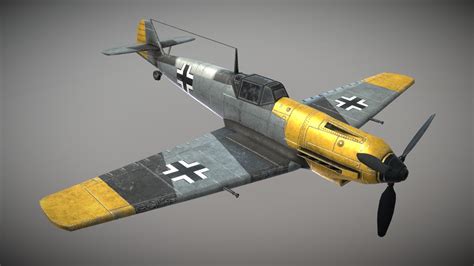 ww german fighter aircraft bfe buy royalty   model  zeus game assets
