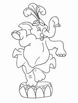 Coloring Pages Elephant Circus Kids Printable Book Colouring Simple Print sketch template