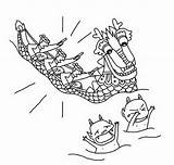 Dragon Boat Festival Coloring Pages Chinese Colouring Printable Getcolorings Family Color Familyholiday sketch template