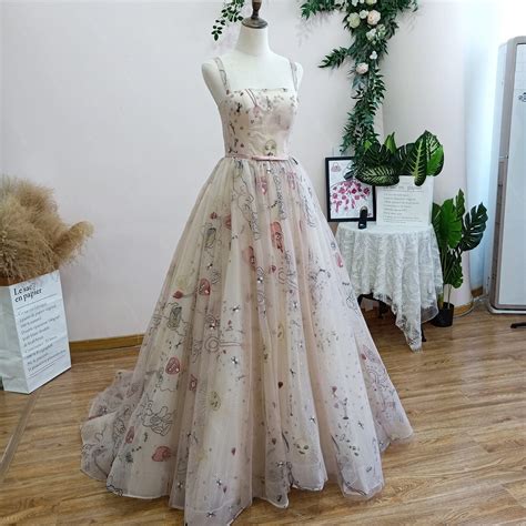 fantasy wedding dress boho wedding gown forest fairy wedding dress