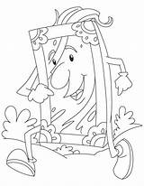 Mirror Coloring Pages Running Popular sketch template