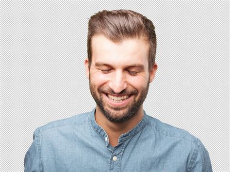 premium psd handsome young man laughing
