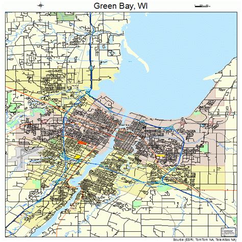 green bay wisconsin street map