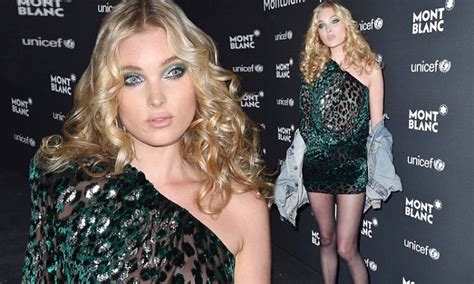 elsa hosk flashes legs at montblanc unicef launch in ny