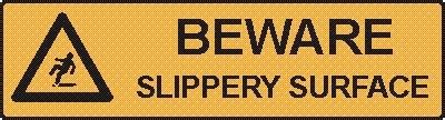 beware slippery surface  picto       adhesive label