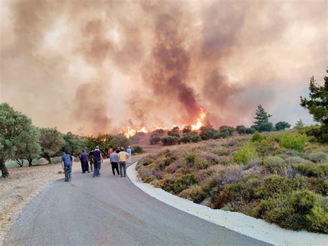 rhodes fire   control villages hotels evacuated  hotels  fire