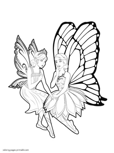 barbie fairy coloring pages  kids