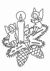 Coloring Pages Christmas Advent Printable Angels Candle Wreath Color Colorings Sheet Kids Getcolorings sketch template