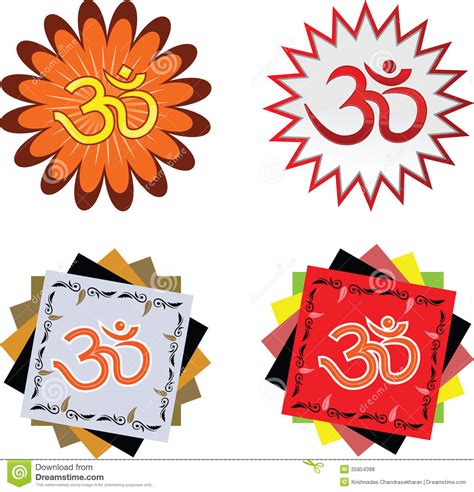 hindu religion symbol ohm stock vector image of illustration 35854398