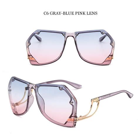 rosanna luxury vintage rimless sunglasses women brand designer