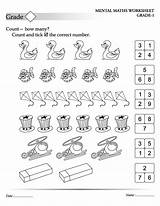 Tick Correct Number Maths Count Mental Worksheets Kids Grade Math Kindergarten Printable Year Nursery Coloring Pages sketch template