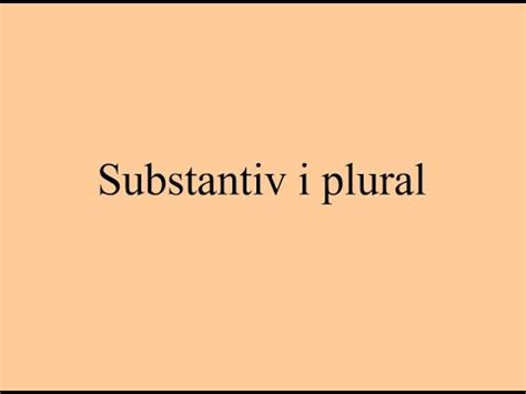 substantiv  plural youtube