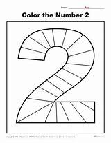 Number Worksheet Worksheets Color Preschool Toddlers Numbers Two K12reader Kindergarten Grade Tracing Coloring Nd Math Line Print Pre Letter sketch template