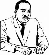 Coloring Luther Martin King Jr Pages Dr Mlk Drawing Printable Kids Print Sheet Clipart Color Silhouette Children Para Cartoon Easy sketch template