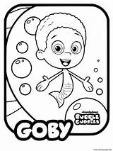 Guppies Goby Coloriage Nickelodeon Colorare Pintar Gil Recortar Pegar Disegno Bubbles Molly Guppy Bubbleguppies sketch template