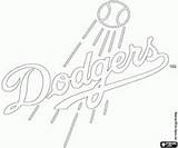Dodgers Coloring Logo Angeles Los Pages Printable Baseball Version Click Choose Board sketch template