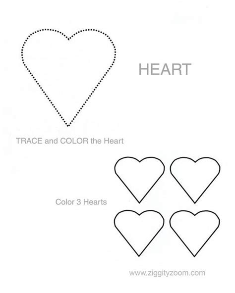shapes worksheet heart shapes worksheets worksheets  tracing