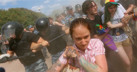 dozens arrested at gay pride rally in russia