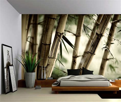 Bamboo Large Wall Mural Self Adhesive Vinyl Wallpaper Peel