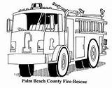 Fire Coloring Pages Engine Kids Palm County Beach Color Rescue Play sketch template