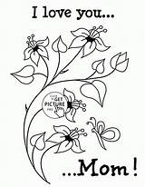 Coloring Flowers Coloringhome Mommy sketch template