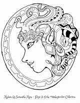 Medusa Perseus Deviantart Colouring Tattoo sketch template