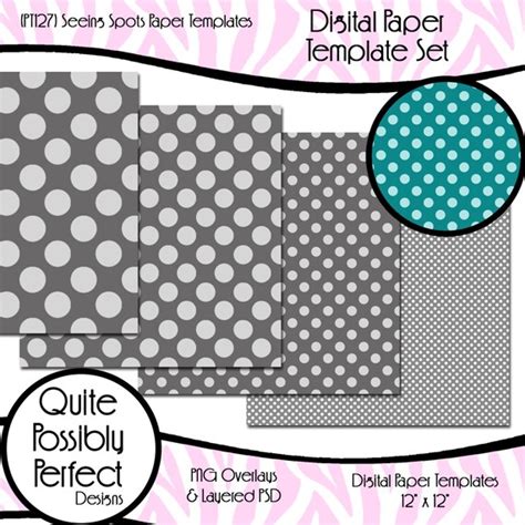 digital paper template  spots pt cu layered