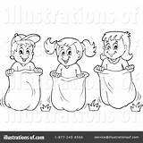Sack Race Potato Clipart Coloring Illustration Pages Races Visekart Royalty Rf Template sketch template