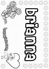 Coloring Name Pages Miranda Sings Brianna Popular Template Girls sketch template