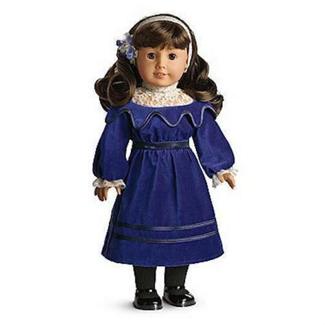American Girl Doll Samanthas Blue Velvet Dress Outfit For Sale Online