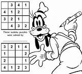 Sudoku Disney Puzzles Kids Printable Children Puzzle Coloring Easy Pages sketch template