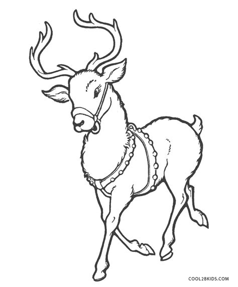 printable reindeer coloring pages  kids