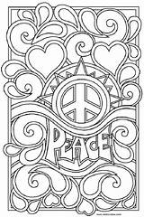 Coloring Pages Printable Peace Sheets Adult Mandala Kids Teens Olds Year sketch template