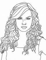 Coloring Pages Taylor Swift Hairstyle Portrait Country Printable Singer Coloring4free Girl Color Kids Sheets Print Getcolorings Hair Colorings Adult Colorin sketch template