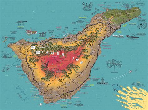 tenerife holiday map  android  behance