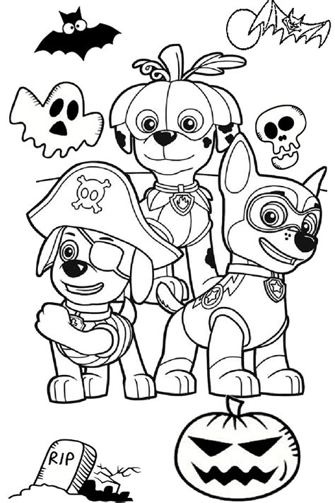 paw patrol halloween coloring pages  coloring pages  kids