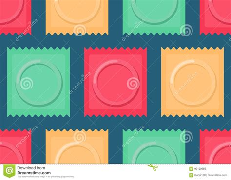 set color condom packed seamless pattern contraceptive background sex