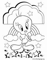 Rainbow Coloring Tweety Pretty Pages sketch template