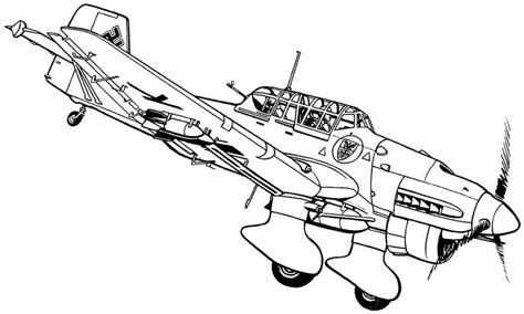 wwii army plane coloring page coloring pages