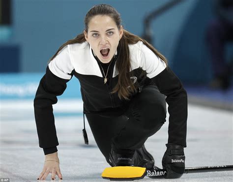 winter olympics russian curler bryzgalova takes a tumble daily mail